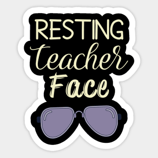 Resting Teacher Face Sticker